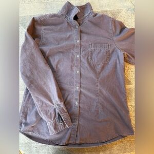 J. Jill Shaped pincord corduroy purple shirt MT (medium tall)